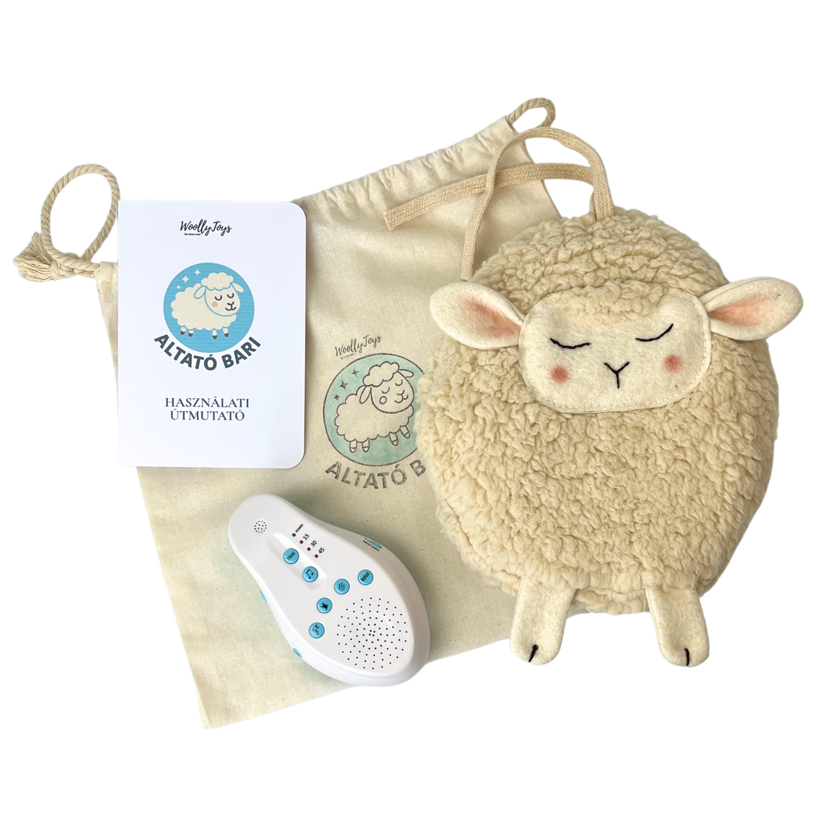 Altató Bari - az okos altató eszköz - világos gyapjú