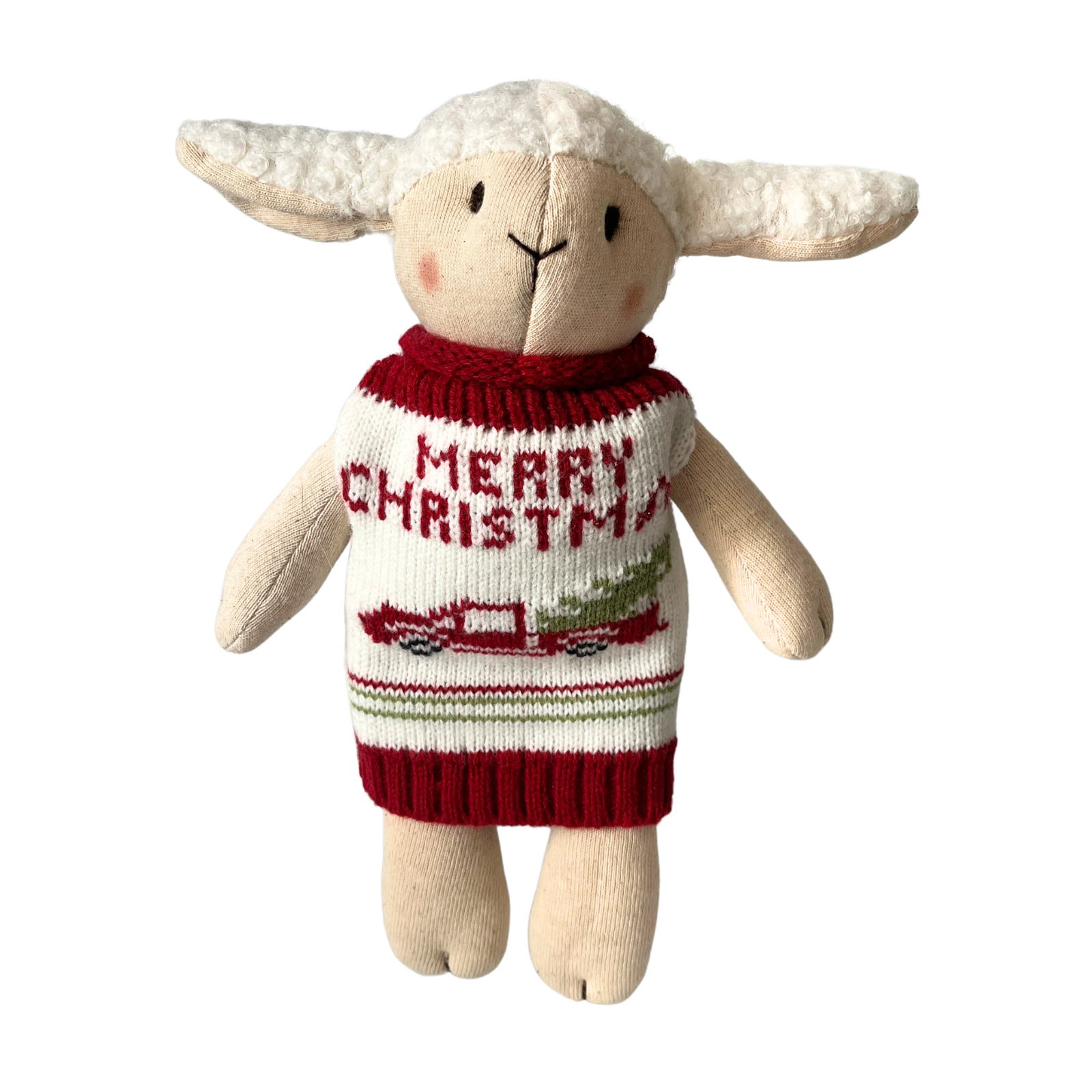 Bárány tesók karácsonyi mellényben és mikulás sapkában