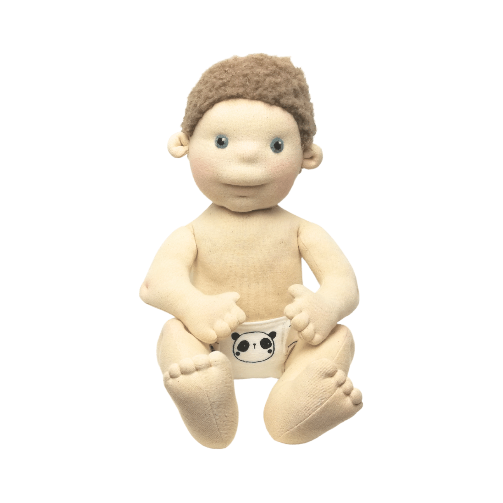 BIBOLA - az öltöztethető csecsemő baba - világosbarna haj & kék szem