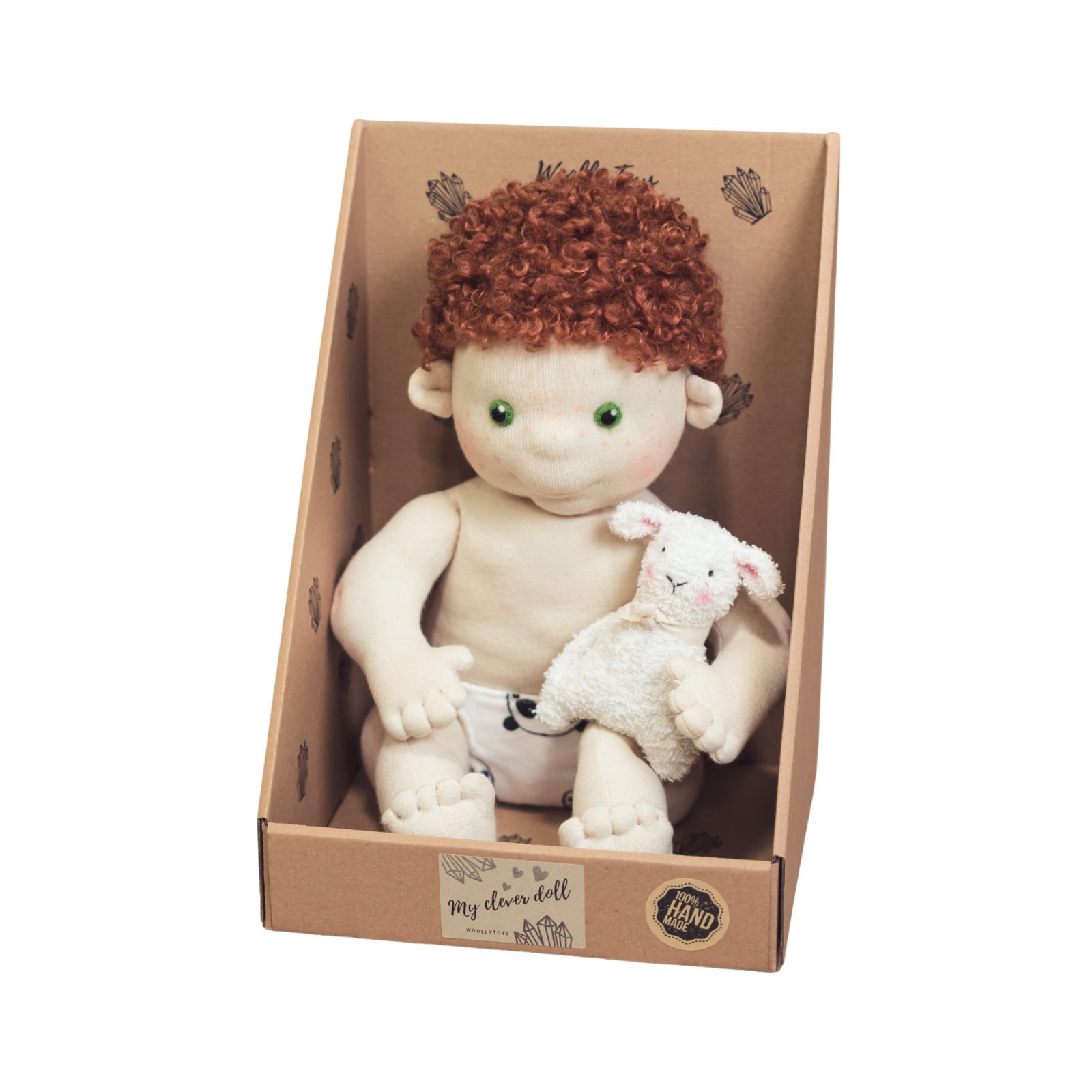 CIROKA - az öltöztethető csecsemő baba - vörös haj & zöld szem