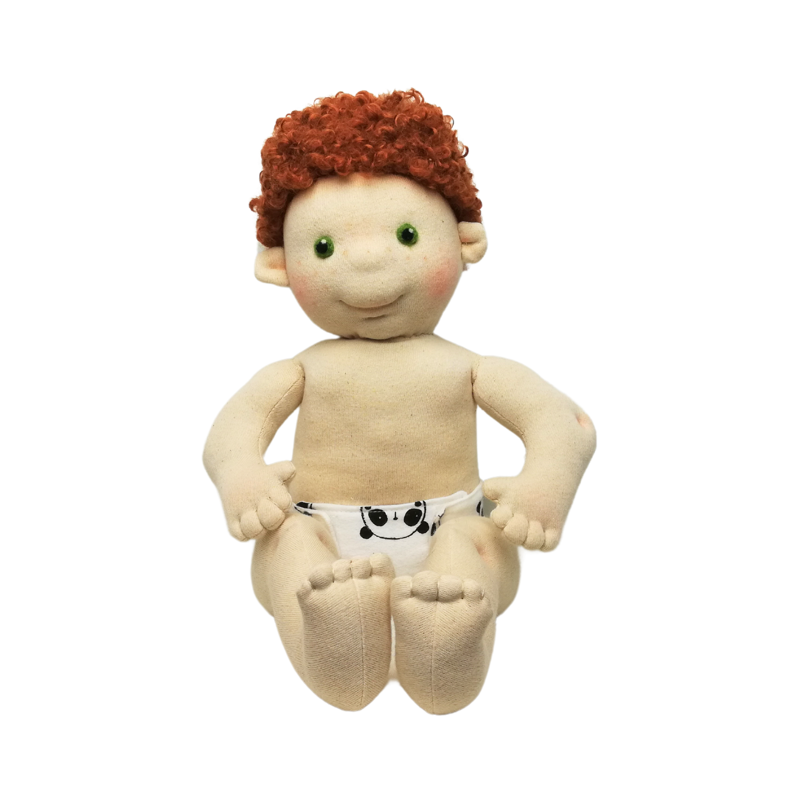 CIROKA - az öltöztethető csecsemő baba - vörös haj & zöld szem