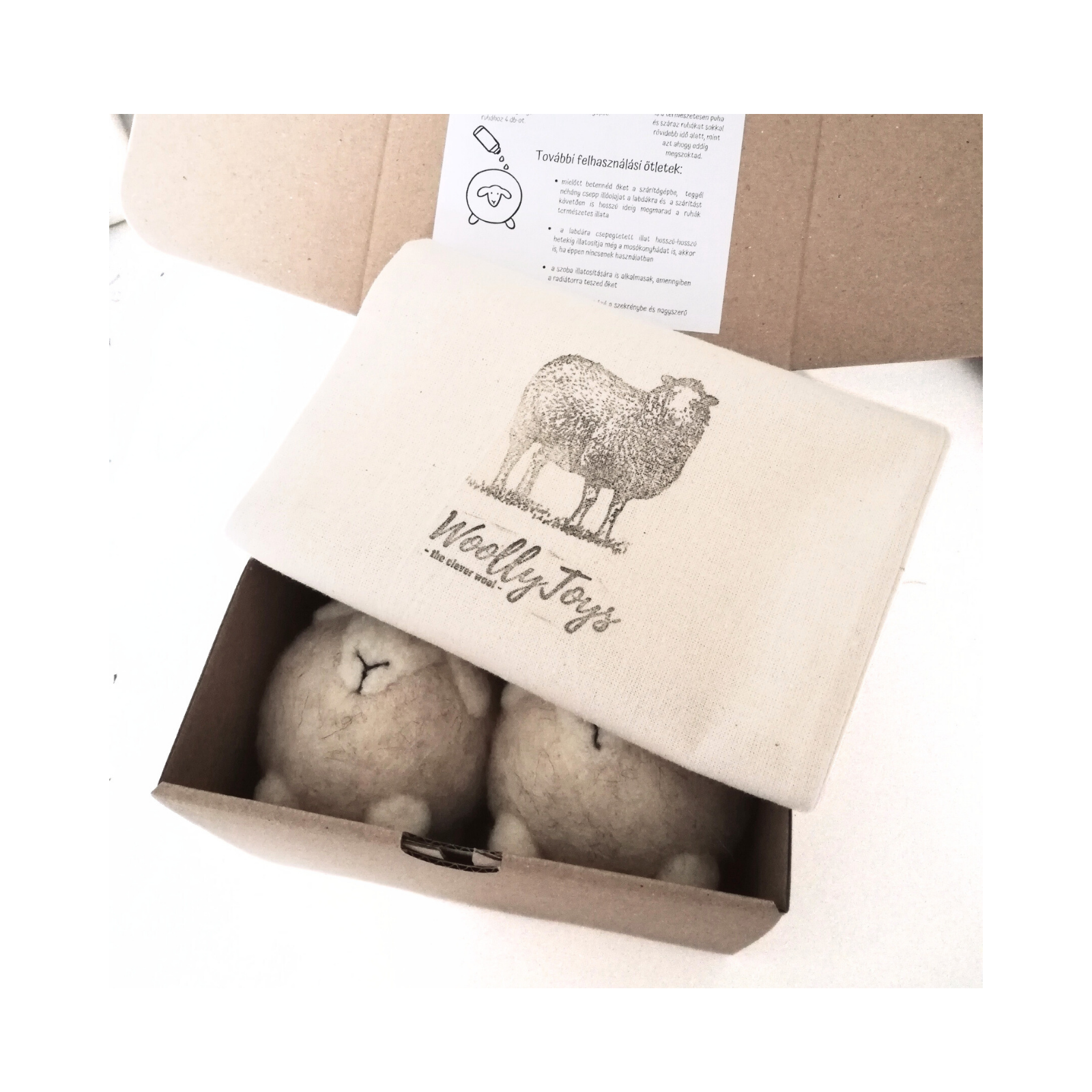 Gyapjú szárítólabda - világos