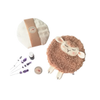 Só & tönkölypelyva párna - Bárány sötét szőrme