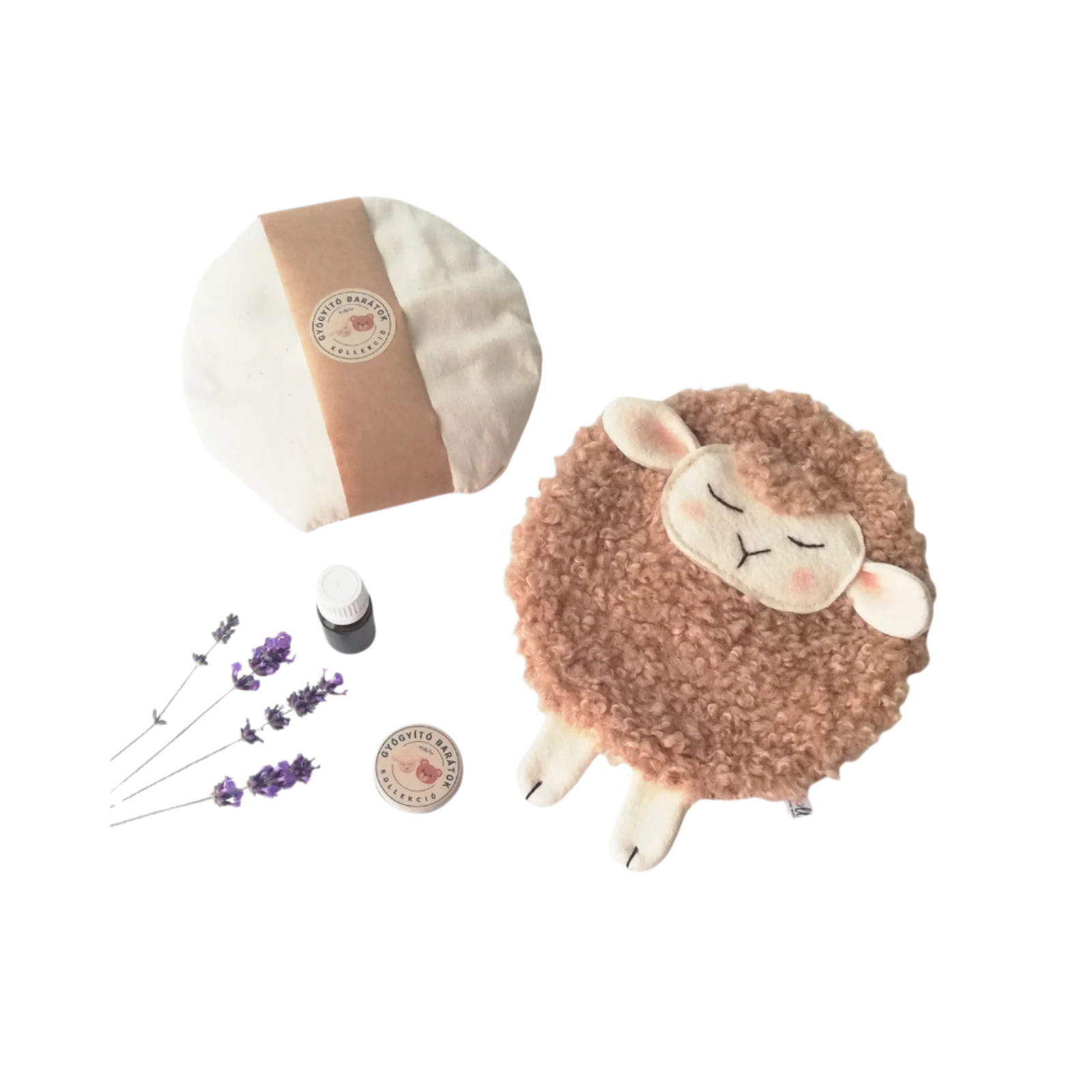 Só & tönkölypelyva párna - Bárány sötét szőrme