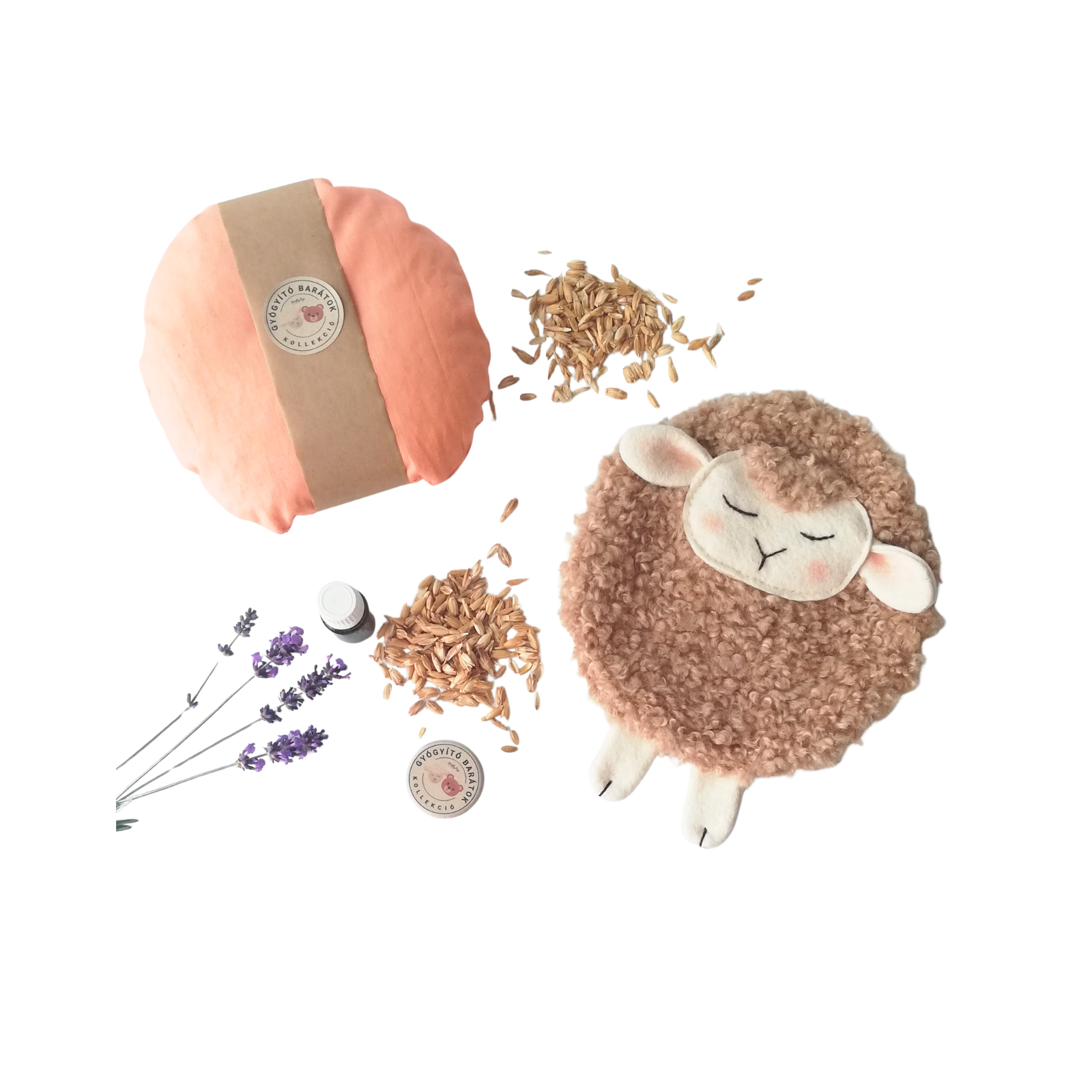 Só & tönkölypelyva párna - Bárány sötét szőrme