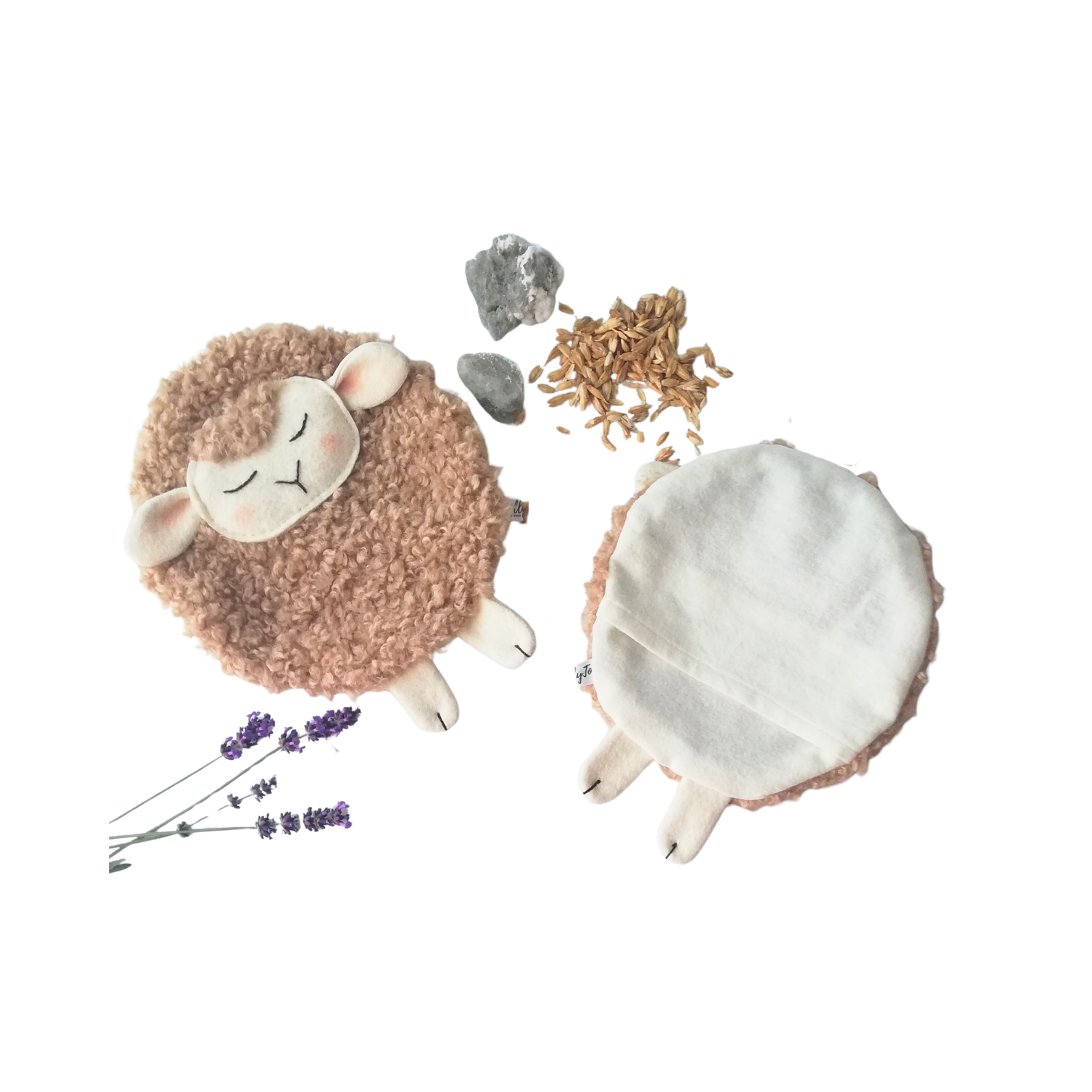 Só & tönkölypelyva párna - Bárány sötét szőrme