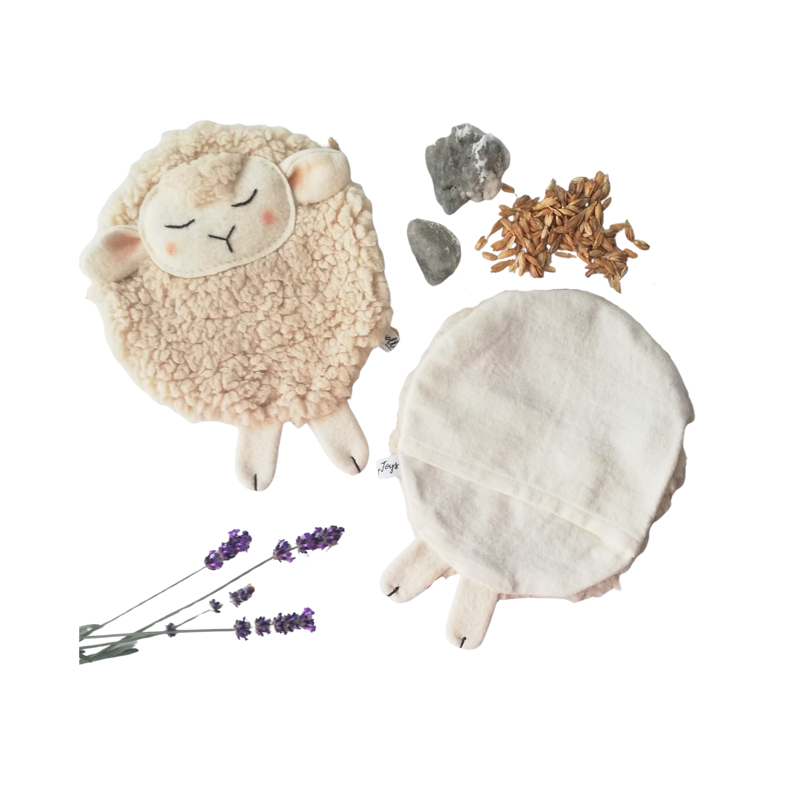 Só & tönkölypelyva párna - Bárány világos szőrme