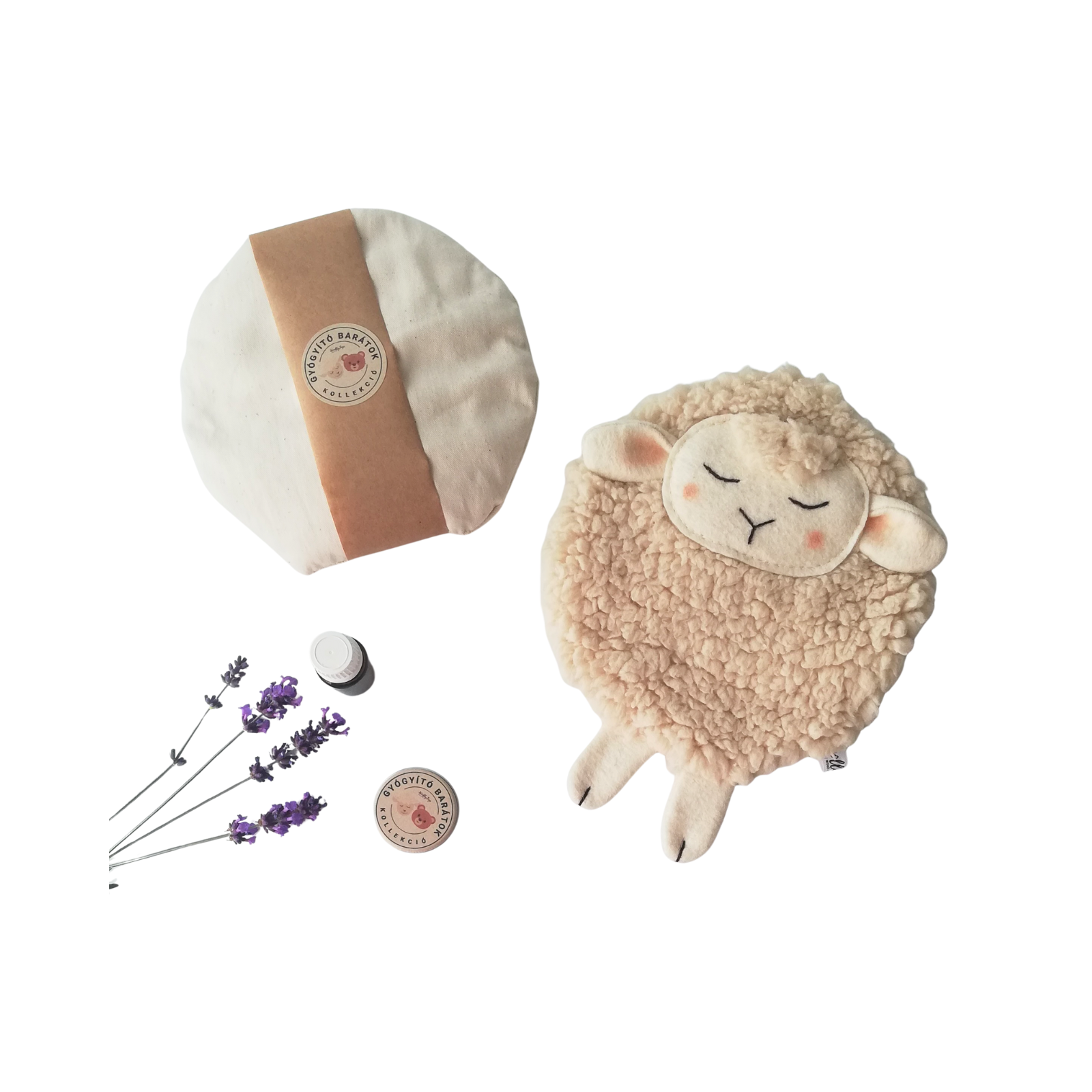 Só & tönkölypelyva párna - Bárány világos szőrme