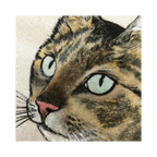 Egyedi kézzel festett cicaportré vászontáska