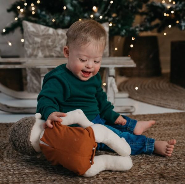 Down-szindrómás waldorf jellegű játékbaba